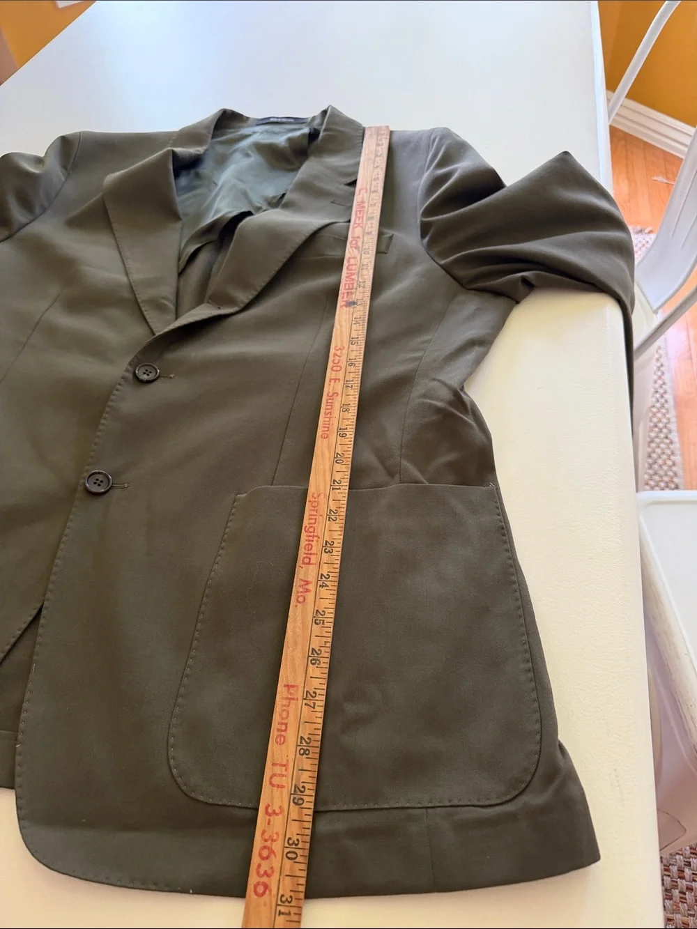 Todd Snyder Olive Wool Gabardine Madison Jacket Sz 44R.  New
